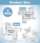 4Pcs Sewing Gauge, Multi-Inch Mini Seam Allowance Ruler Sewing Gauge for Measuring Aluminium & Acrylic Quilting Templates for Quilting (Acrylic Rulers Has Protective Film Please Tear It)