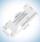 4Pcs Sewing Gauge, Multi-Inch Mini Seam Allowance Ruler Sewing Gauge for Measuring Aluminium & Acrylic Quilting Templates for Quilting (Acrylic Rulers Has Protective Film Please Tear It)