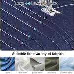 Twin Needles Sewing Machine, Double Needle and Double Thread, 16 Stitch Applications, Lightweight Household Electric Sewing Machine for beginners, with Foot Pedal, Light, Storage Drawer, Accessory Kit