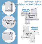4Pcs Sewing Gauge, Multi-Inch Mini Seam Allowance Ruler Sewing Gauge for Measuring Aluminium & Acrylic Quilting Templates for Quilting (Acrylic Rulers Has Protective Film Please Tear It)