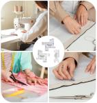 4Pcs Sewing Gauge, Multi-Inch Mini Seam Allowance Ruler Sewing Gauge for Measuring Aluminium & Acrylic Quilting Templates for Quilting (Acrylic Rulers Has Protective Film Please Tear It)