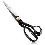 Fabric Scissors 9 Inch Sewing Dressmaking Scissors Professional Razor Sharp for Tailoring Leather Raw Materials - Japan High Carbon Steel Tailor Shears(Right-Handed)