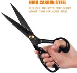 Fabric Scissors 9 Inch Sewing Dressmaking Scissors Professional Razor Sharp for Tailoring Leather Raw Materials - Japan High Carbon Steel Tailor Shears(Right-Handed)