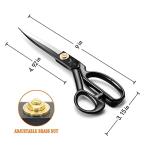 Fabric Scissors 9 Inch Sewing Dressmaking Scissors Professional Razor Sharp for Tailoring Leather Raw Materials - Japan High Carbon Steel Tailor Shears(Right-Handed)