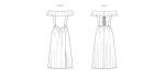 McCall's M8503H5 Misses' On or Off Dress Sewing Pattern Packet by Badgley Mischka, Design Code M8503, Sizes 6-8-10-12-14