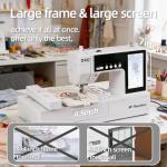 FLEURDENZ D492 Embroidery Machine with 4.5" x 7" Area for Beginners, Home DIY, Sewing & Embroidery Machine with Hoops, 180 Built-in Designs with USB Import, 7-Inch Touchscreen, Auto Threader & Cutter