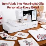 FLEURDENZ D492 Embroidery Machine with 4.5" x 7" Area for Beginners, Home DIY, Sewing & Embroidery Machine with Hoops, 180 Built-in Designs with USB Import, 7-Inch Touchscreen, Auto Threader & Cutter