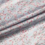 Elegant Floral Satin Fabric Soft Polyester Charmeuse Material for Scarf Headband Lining (Baby Blue)