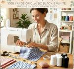 ilauke 2-Pack Black & White Sewing Thread – 1000 Yards Each, All Purpose Polyester Thread with 16 Assorted Sewing Needles & 2 Needle Threaders, for Sewing Machine Hand Quilting Embroidery Stitching