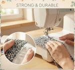 ilauke 2-Pack Black & White Sewing Thread – 1000 Yards Each, All Purpose Polyester Thread with 16 Assorted Sewing Needles & 2 Needle Threaders, for Sewing Machine Hand Quilting Embroidery Stitching