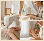 ilauke 2-Pack Black & White Sewing Thread – 1000 Yards Each, All Purpose Polyester Thread with 16 Assorted Sewing Needles & 2 Needle Threaders, for Sewing Machine Hand Quilting Embroidery Stitching