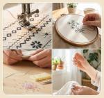 ilauke 2-Pack Black & White Sewing Thread – 1000 Yards Each, All Purpose Polyester Thread with 16 Assorted Sewing Needles & 2 Needle Threaders, for Sewing Machine Hand Quilting Embroidery Stitching