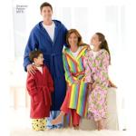 Simplicity Easy-to-Sew 3575 Bathrobe Sewing Pattern for Adults and Children, XS-L and XS-XL