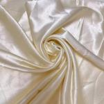 Satin Fabric by The Yard, Satin Fabric Silky & Shiny SmoothCloth Fabric Bridal Satin Fabric for Wedding Dress DIY Making Supplies Quilting Patchwork Clothing Sewing (Off White, 1 Yard)