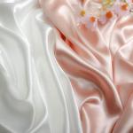 Satin Fabric by The Yard, Satin Fabric Silky & Shiny SmoothCloth Fabric Bridal Satin Fabric for Wedding Dress DIY Making Supplies Quilting Patchwork Clothing Sewing (Off White, 1 Yard)