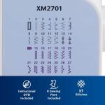 Brother XM2701 27-Stitch Sewing Machine and Hard Plastic Storage and Carry Case, Premium Sewing Thread 6-Pack Included