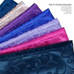 Manyshofu Jacquard Satin Fabric by The Yard - 60 Inch Wide, Shiny Brocade Navy Blue Fabric Smooth & Floral Damask Fabric for DIY Decorations, Craft, Wedding Dress, Costumes, Fashion, Sewing(10 Yard)