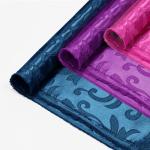 Manyshofu Jacquard Satin Fabric by The Yard - 60 Inch Wide, Shiny Brocade Navy Blue Fabric Smooth & Floral Damask Fabric for DIY Decorations, Craft, Wedding Dress, Costumes, Fashion, Sewing(10 Yard)