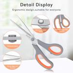 HeyPX 3-Pack 8.5" Ultra Sharp Stainless Steel Scissors - Premium All-Purpose for Office, Crafts, Sewing, Home & School | Comfort-Grip Ambidextrous (Left & Right Handed)