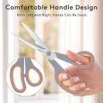 HeyPX 3-Pack 8.5" Ultra Sharp Stainless Steel Scissors - Premium All-Purpose for Office, Crafts, Sewing, Home & School | Comfort-Grip Ambidextrous (Left & Right Handed)