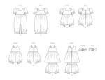 Butterick B6950A Babies' Headband, Bloomers, Rompers, and Dress Sewing Pattern Kit, Design Code B6950, Sizes XS-S-M-L