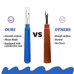 6 PCS Seam Ripper Set, Ergonomic Grip Seam Ripper, Blue Seam Ripper for Sewing Crafting and Removing Embroidery Hems and Seams (Blue)