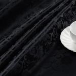 Cobedzy Black Satin Fabric by The Yard - 1 Yard 60 Inches Wide Shiny Satin Jacquard Fabric Luxurious Satins for DIY Crafts and Clothing Making