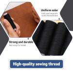 Bupete 8 Rolls Black Thread for Sewing, 200 Yards Each Roll Sewing Thread, Polyester Threads for Sewing Machine Embroidery Hand Stitching