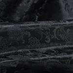 Cobedzy Black Satin Fabric by The Yard - 1 Yard 60 Inches Wide Shiny Satin Jacquard Fabric Luxurious Satins for DIY Crafts and Clothing Making