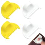 4Pcs Edge Stitch Lock & Sewing Gauge, 3mm/4mm Edge Sewing Lockranding Tool SewingTemplates Rulers Needle Gauge Quilting Ruler Measuring Tool Seam Gauge for Sewing Straight