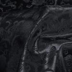 Cobedzy Black Satin Fabric by The Yard - 1 Yard 60 Inches Wide Shiny Satin Jacquard Fabric Luxurious Satins for DIY Crafts and Clothing Making