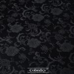 Cobedzy Black Satin Fabric by The Yard - 1 Yard 60 Inches Wide Shiny Satin Jacquard Fabric Luxurious Satins for DIY Crafts and Clothing Making