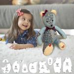 10 PCS Memory Bear Template Ruler Set with Instructions, Acrylic Quilting Template Cutting Set for Sewing Bear Pattern Template Home Sewing Art Craft Gifts(15 inch)