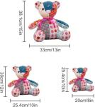 10 PCS Memory Bear Template Ruler Set with Instructions, Acrylic Quilting Template Cutting Set for Sewing Bear Pattern Template Home Sewing Art Craft Gifts(15 inch)