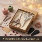 embroidery scissors-Glexal 5 Inch Precision Scissors-2 pack,small razor Sharp Blade Shears for craft Crochet sewing school paper cutting…