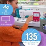 Brother Elite PE545 3.7-Inch LCD Touch Display Computerized Embroidery Machine Bundle with Needles, Bobbins and Thread Kit (4 Items)