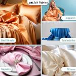 Ice Fabrics Stretch Charmeuse Satin Fabric by The Yard - 58/60” Wide Silky & Smooth Charmeuse Fabric by The Yard for Sewing Apparel, Dresses, Night Gowns, Tablecloths & More - ⁠Brown - 1Yard