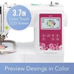 Brother Elite PE545 3.7-Inch LCD Touch Display Computerized Embroidery Machine Bundle with Needles, Bobbins and Thread Kit (4 Items)