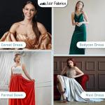 Ice Fabrics Stretch Charmeuse Satin Fabric by The Yard - 58/60” Wide Silky & Smooth Charmeuse Fabric by The Yard for Sewing Apparel, Dresses, Night Gowns, Tablecloths & More - ⁠Brown - 1Yard