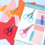 Ouligay 4Pcs Small Sewing Scissors Set - Stainless Steel Detail Craft Scissors with Cap for Paper Cutting, Sewing, Crafting, Quilting