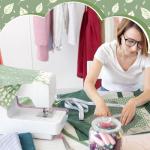 HunnmingRe 20 Pcs 10''x10'' Sage Green Quilting Fabric Square Greenery Precuts Quilted Fabric Bundle Gingham Polka Dot Spring Leaves Printed Sewing Material for Holiday Patchwork DIY Craft Supplies