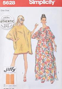 Simplicity UV5628OS 1970's Vintage Fashion Women's Caftan Sewing Pattern Kit, Code 5628, Sizes 8-40