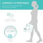 Best Choice Products Compact Sewing Machine, 42-Piece Beginners Kit, Multifunctional Portable 6V Beginner Sewing Machine w/ 12 Stitch Patterns, Light, Foot Pedal, Storage Drawer - Teal/White