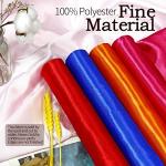 Horbaunal White Satin Fabric 60 Inch Wide by The Yard, Soft Charmeuse Satin Fabric for Wedding Dress, DIY Craftings, Costumes, 1 Yard