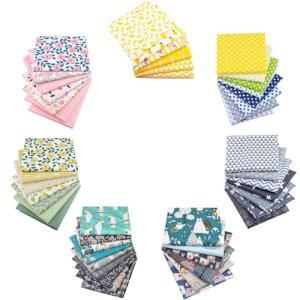 Aubliss 50pcs 100% Cotton Fabric Bundle 10" x 10" PreCut Fat Squares Sheets Printed Floral Sewing Supplies for Patchwork Sewing DIY Crafting Quilting Fabric(50PCS 10"x10", Floral)