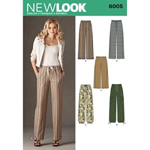 New Look Sewing Pattern 6005 Misses' Pants, Size A (10-12-14-16-18-20-22), White