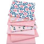 Aubliss 50pcs 100% Cotton Fabric Bundle 10" x 10" PreCut Fat Squares Sheets Printed Floral Sewing Supplies for Patchwork Sewing DIY Crafting Quilting Fabric(50PCS 10"x10", Floral)