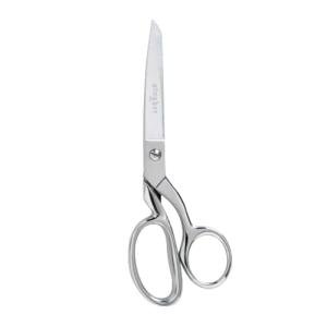 Gingher 8" Dressmaker's Fabric Scissors, Stainless Steel Shears, Sharp Knife Edge Steel Sewing Shears with Protective Sheath for Fabric Cutting and Tailoring, Chrome Plated Nickel Finish