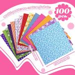 Tudomro 100 Pieces 10 x 10 Inches Cotton Fabric Squares Patchwork Quilting Fabric Bundles Layer Precut Quilt Material for DIY Craft Sewing Cloths Handmade Accessories(Floral)