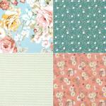 Mililanyo 7 Pieces Cotton Fabric 18 x 22 Inches Precut Patchwork Fabric Set Fat Quarter Bundles for Sewing Quilting Crafting (Peony Lily)